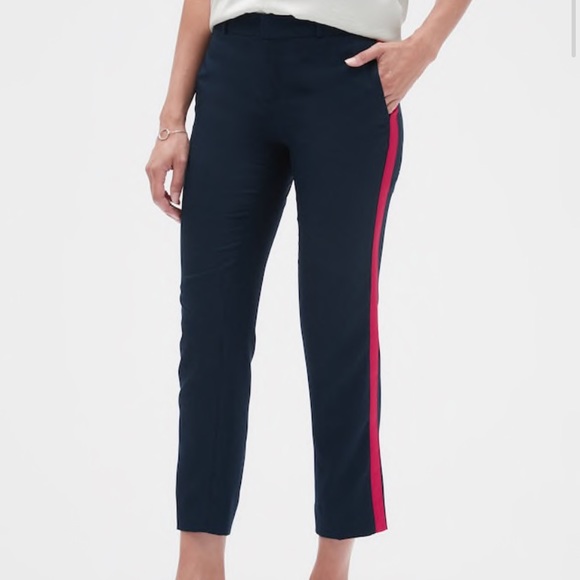 side stripe ankle pants